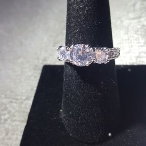 CZ 925 Silver Fashion Ring SZ 8 NWOT